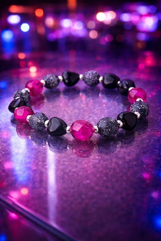 Dabīgo pērļu rokassprādze "Rozā Enerģija"